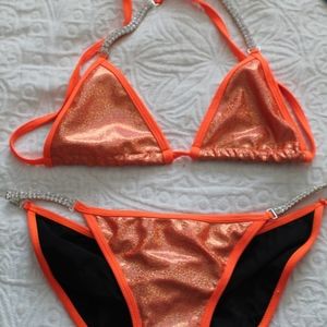 SOLD ON MECARI Orange Competition Bikini